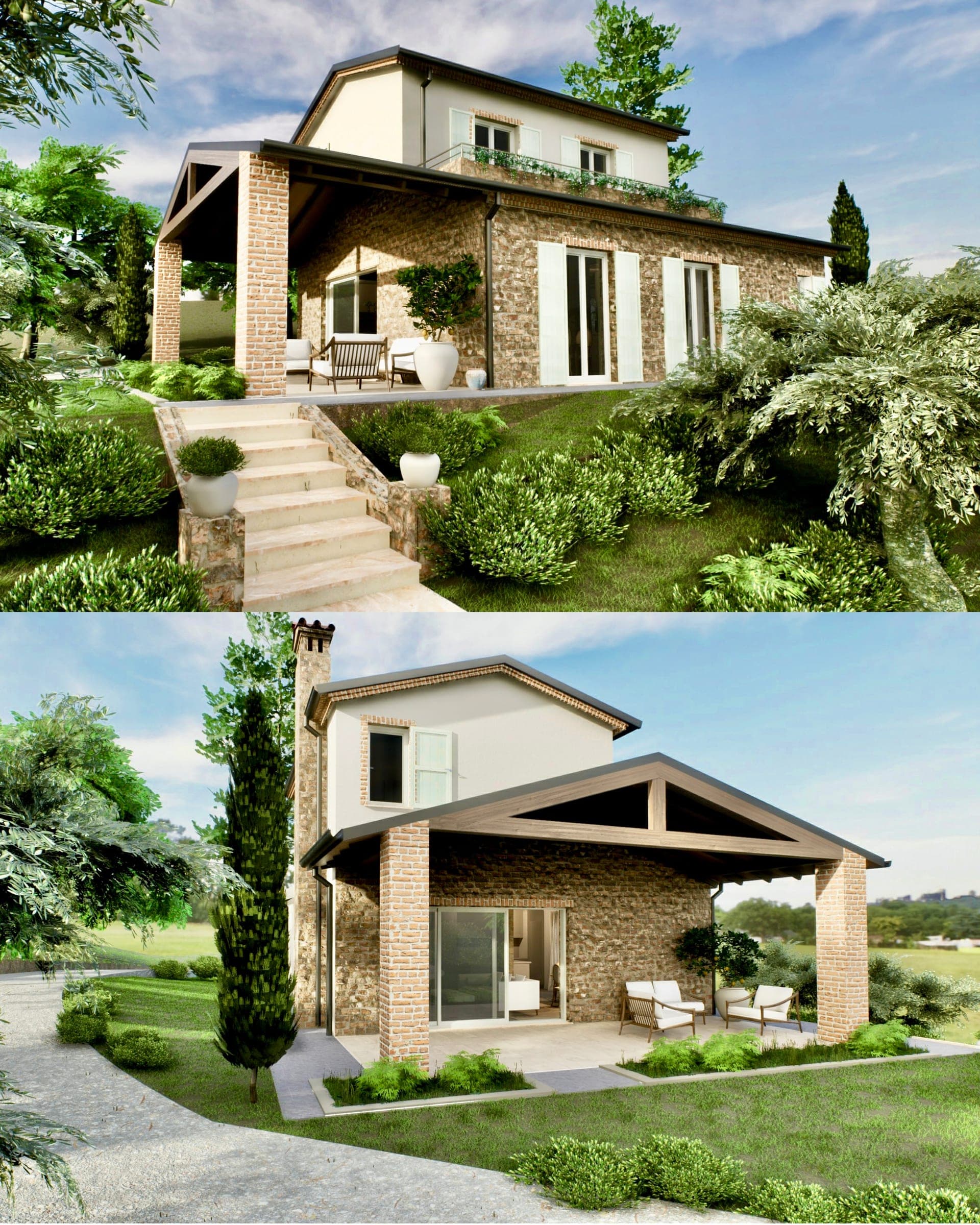 Monte San Martino (FM) — Casolare 1 — render di progetto