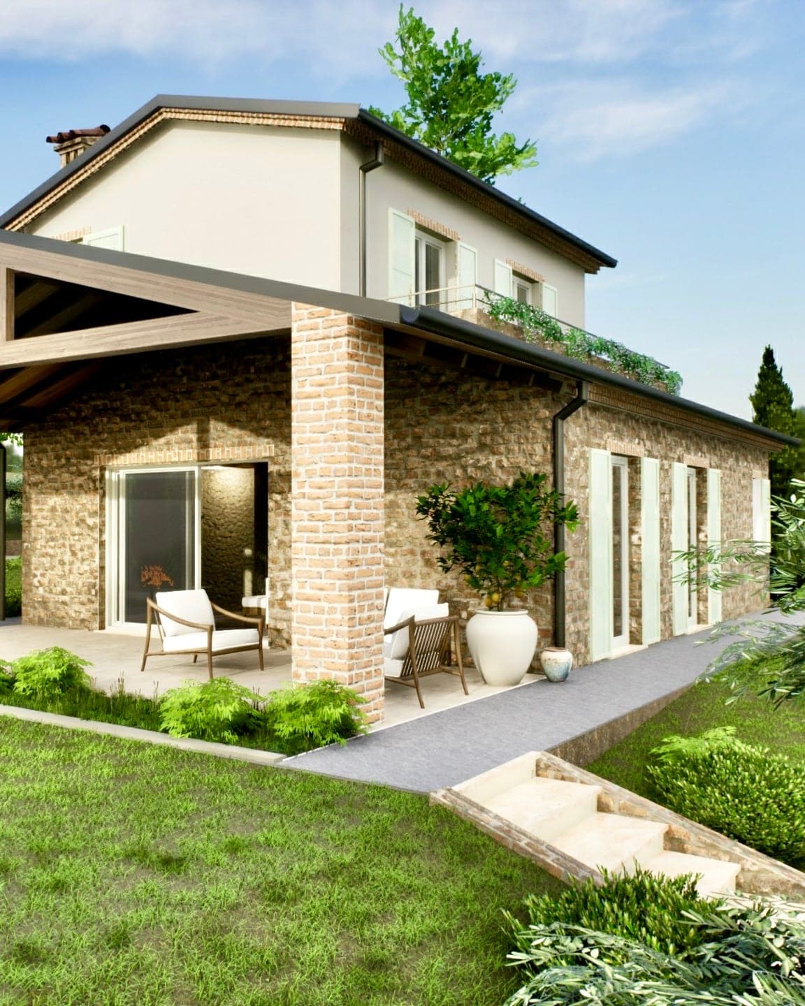 Monte San Martino (FM) — Casolare 1 — render di progetto (3)