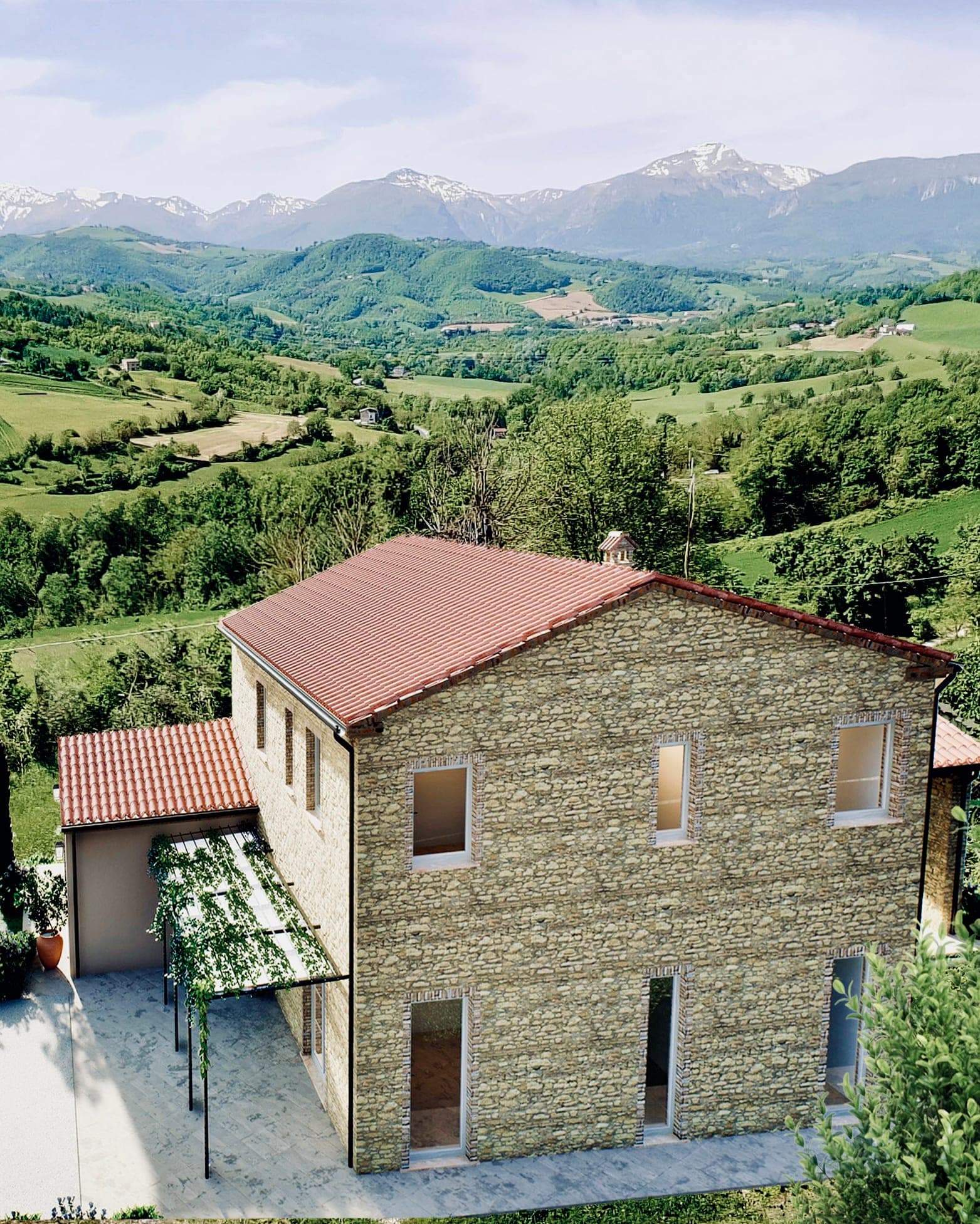 Monte San Martino (FM) — Casolare 2 — render di progetto (2)